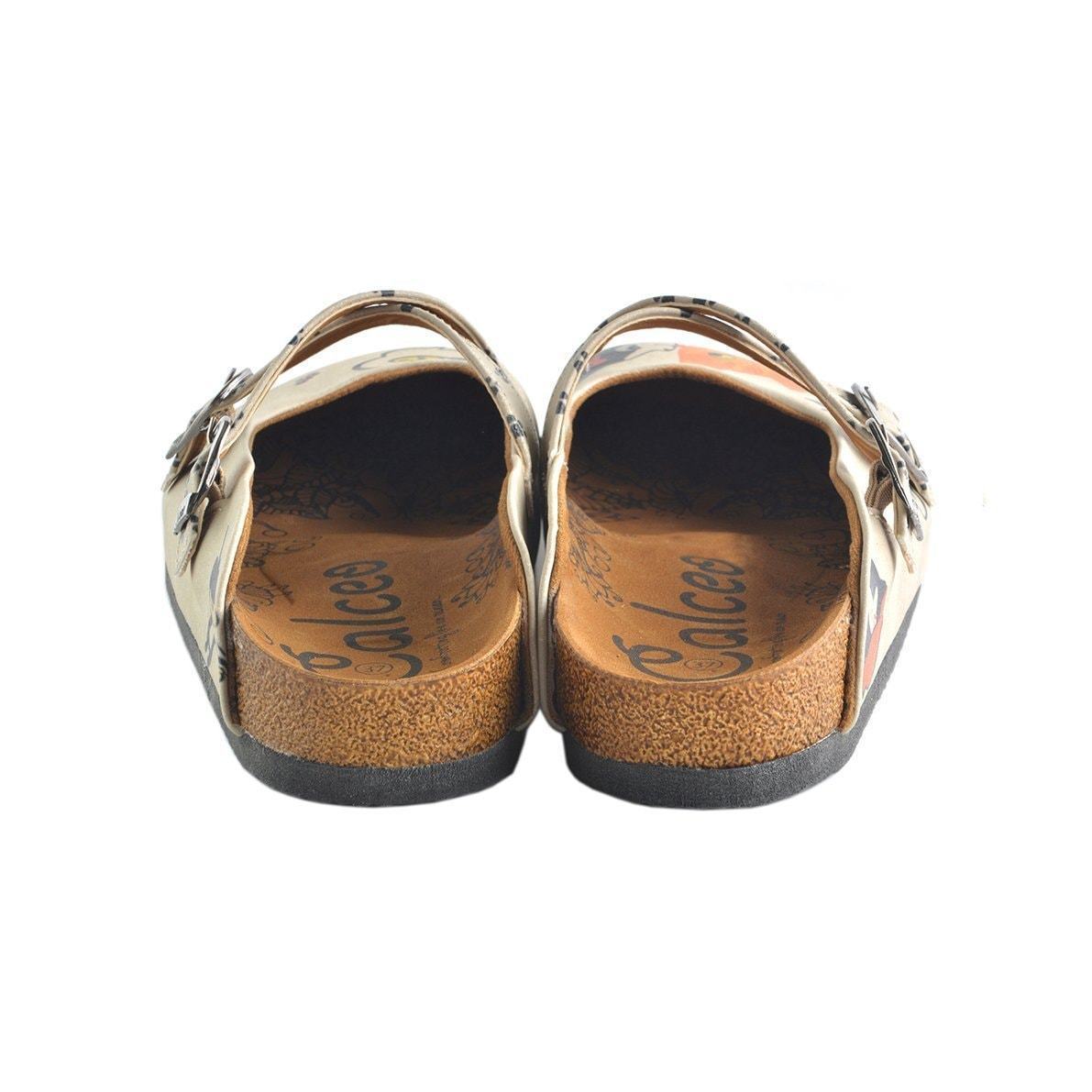 Off-White & Navy Cat Clogs CAL146