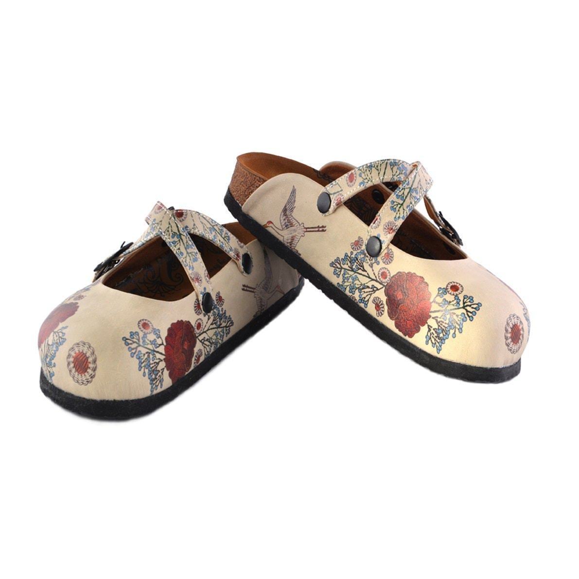 Rose and Bird Clogs CAL157