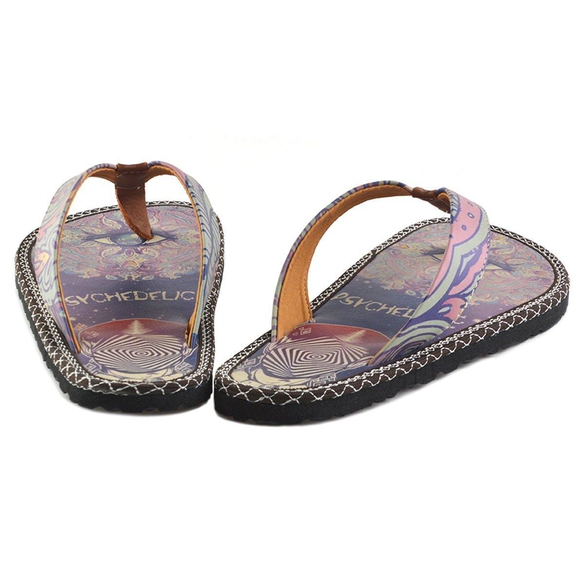 Navy & Fuchsia Psychedelic Flip-Flop CAL410 (737681277024)