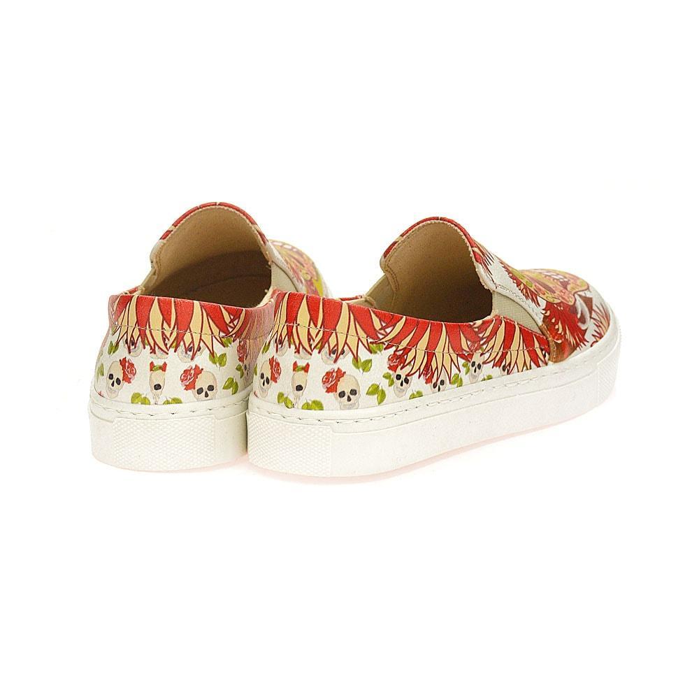 Pattern Skull Slip on Sneakers Shoes WVN4045