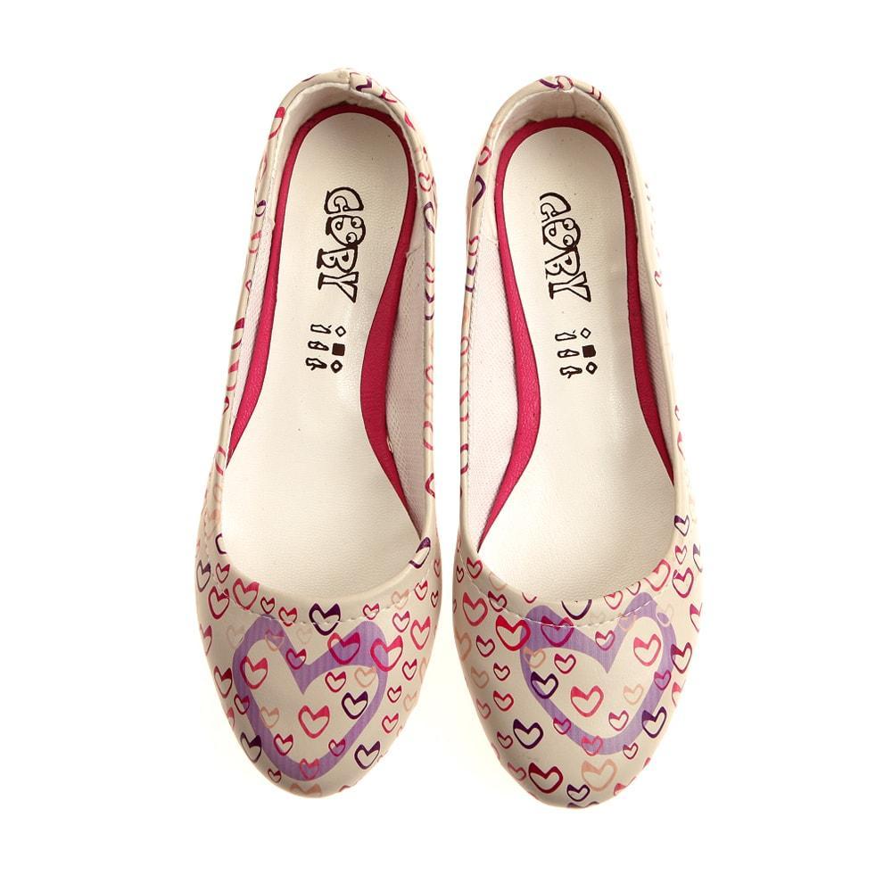 Cute Hearts Ballerinas Shoes 1010