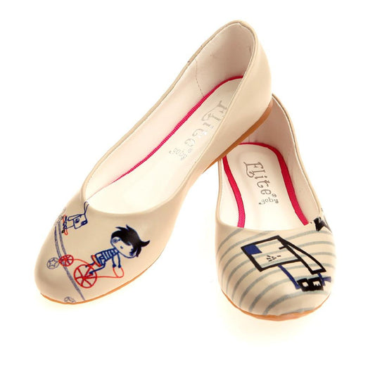 Dog And Boy Ballerinas Shoes 1014 (2198970761312)