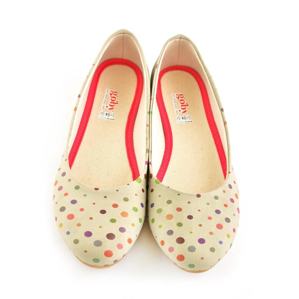 Colorful Spotted Ballerinas Shoes 1059 - Goby GOBY Ballerinas Shoes 