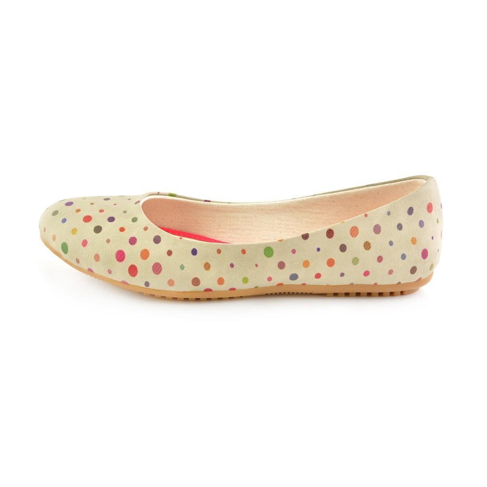 Colorful Spotted Ballerinas Shoes 1059 - Goby GOBY Ballerinas Shoes 