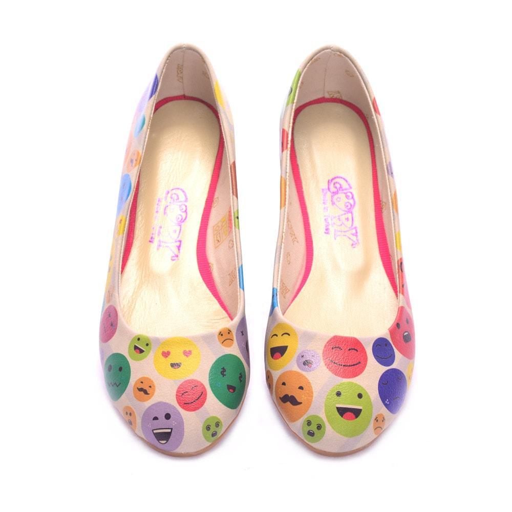 Emoji Ballerinas Shoes 1084 - Goby GOBY Ballerinas Shoes 