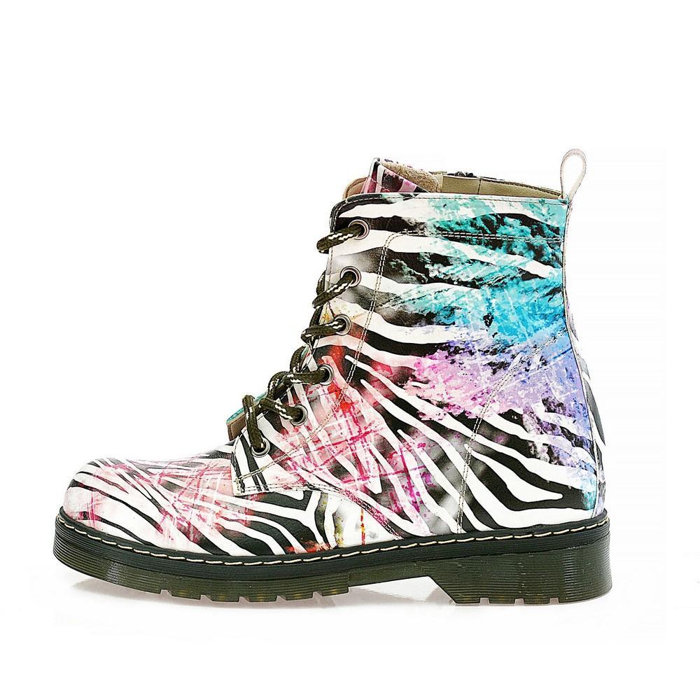 Painted Zebra Long Boots AMAR112