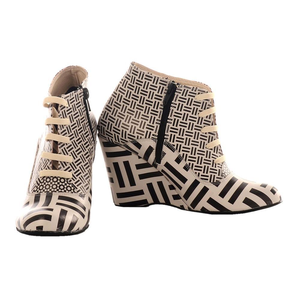 Pattern Ankle Boots BT204