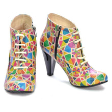 Colored Shapes Ankle Boots BT308