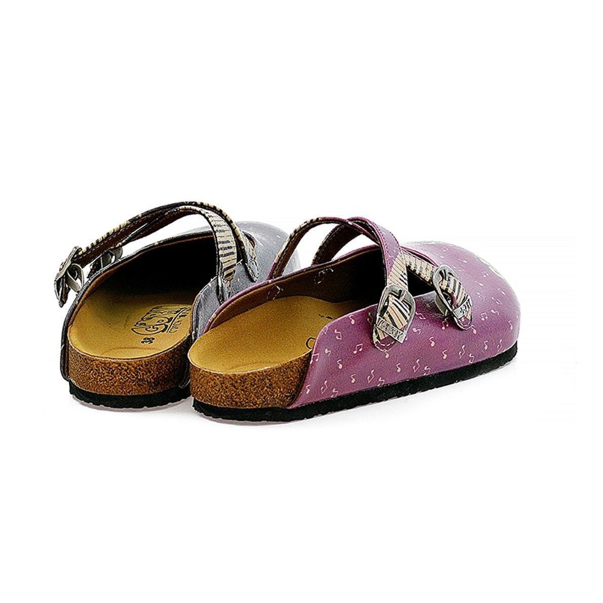 Purple & Black Music Clogs CAL113