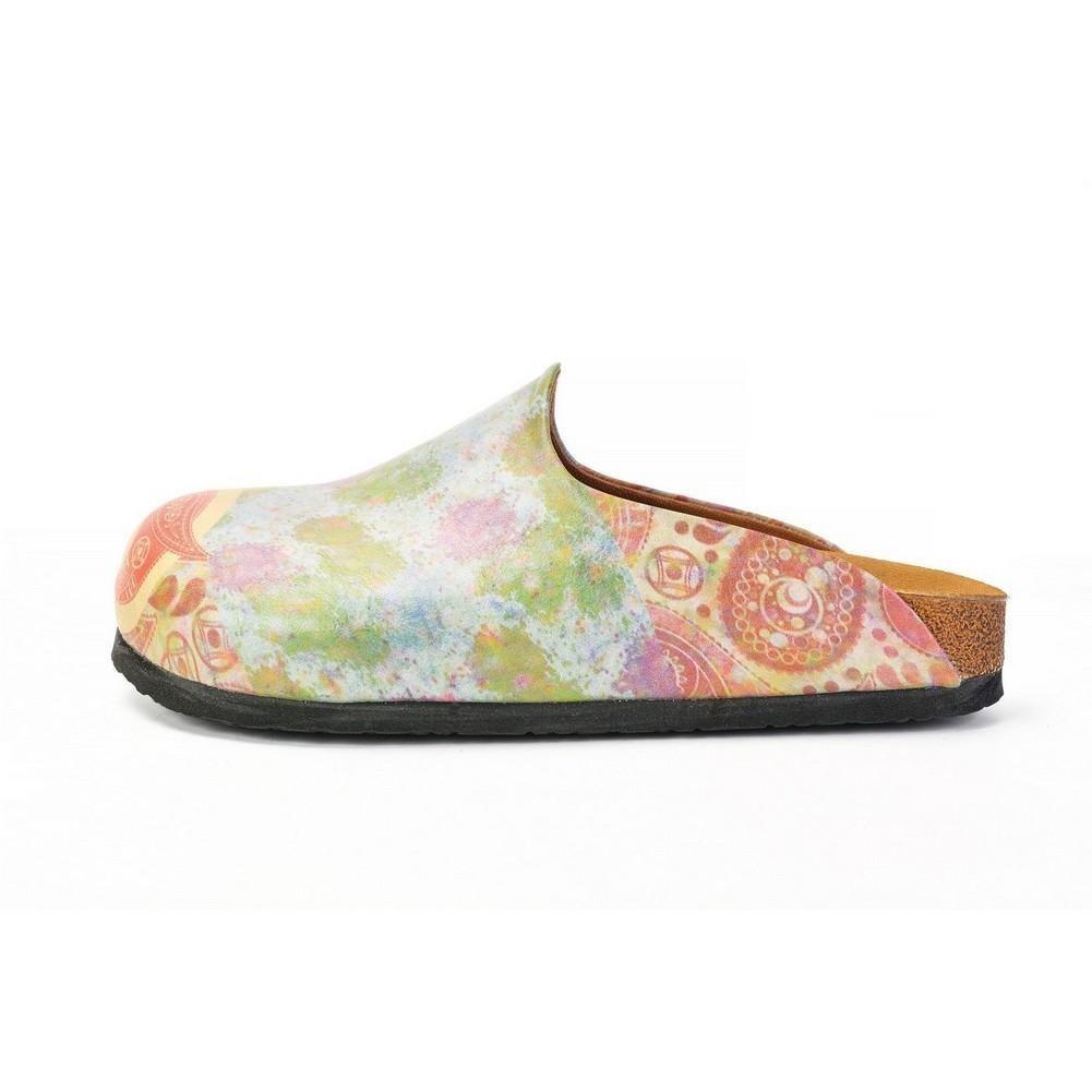 Red Abstract Paisley Mule CAL1405