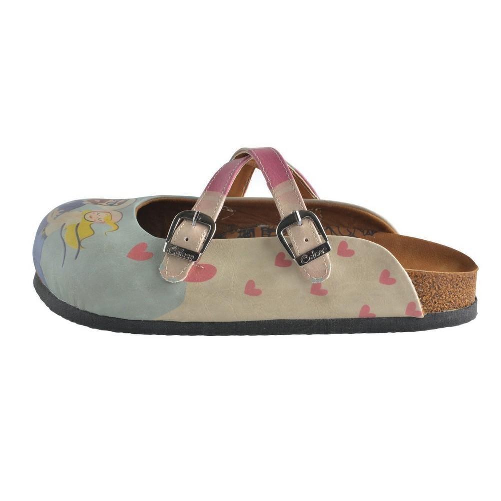 Blue & Pink You & Me Clogs CAL147, Goby, CALCEO Clogs 