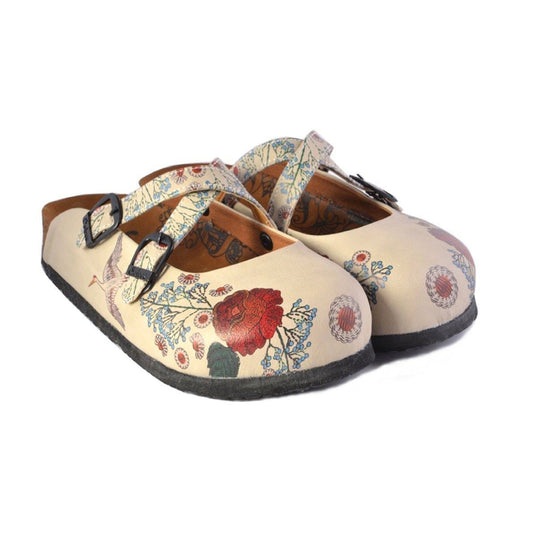 Rose and Bird Clogs CAL157