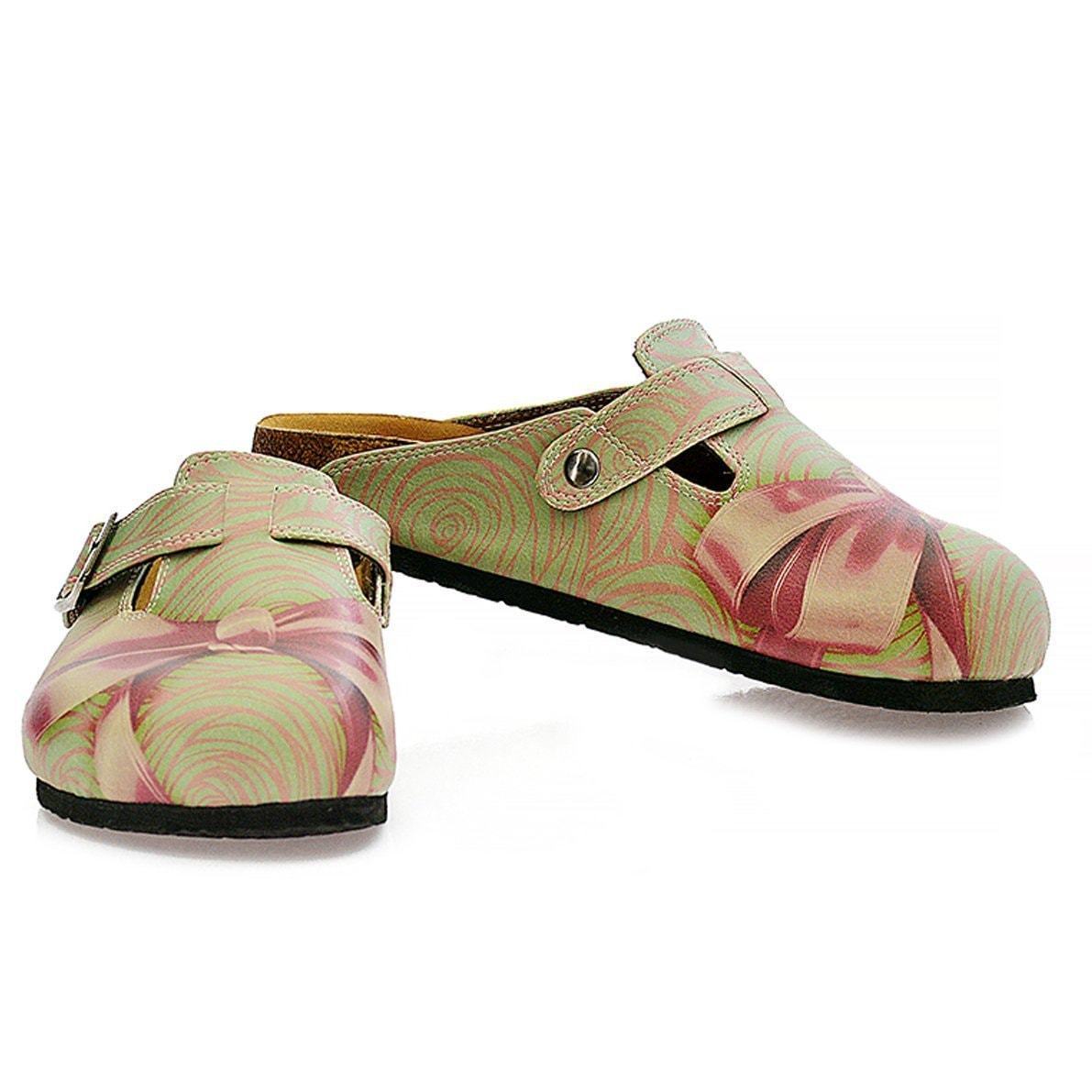 Mint & Pink Bow Clogs CAL321