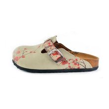 Cream & Red Floral Clogs CAL340 - Goby CALCEO Clogs 