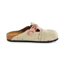 Cream & Red Floral Clogs CAL340 - Goby CALCEO Clogs 