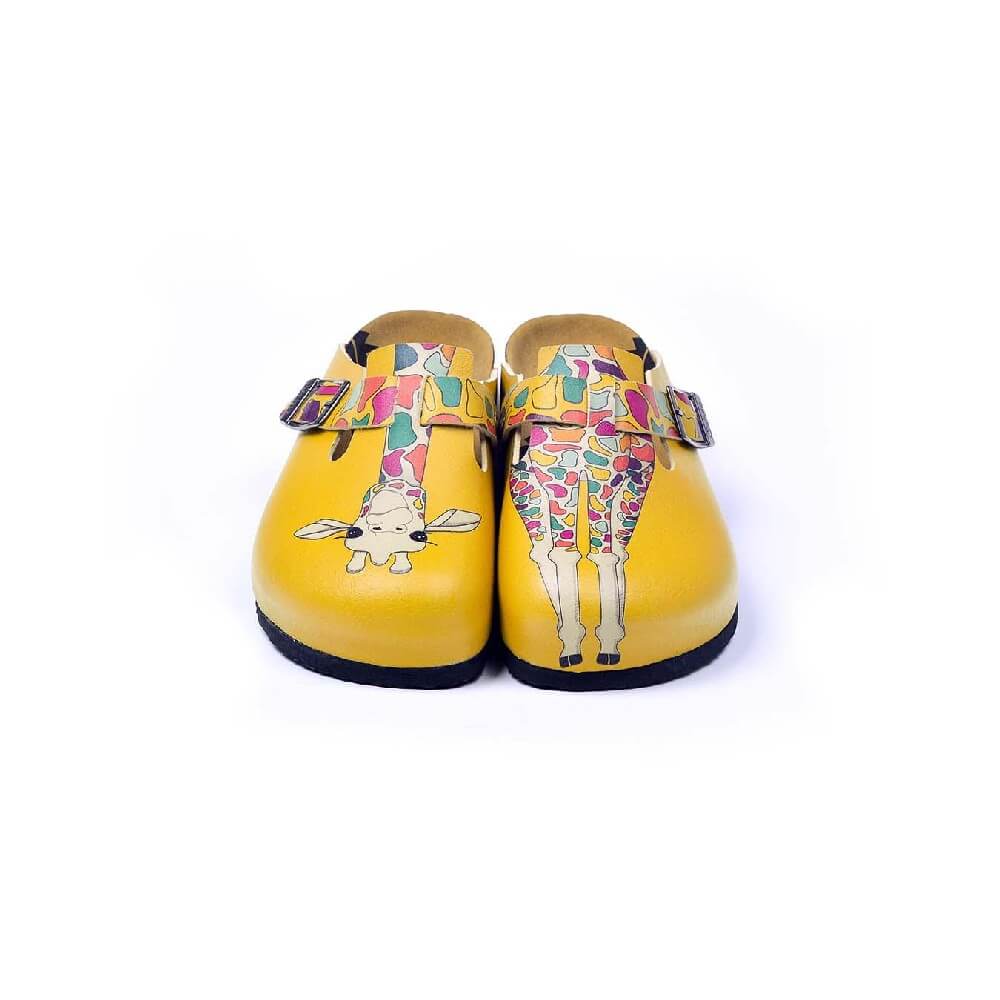 Yellow Giraffe Clogs - CAL3426