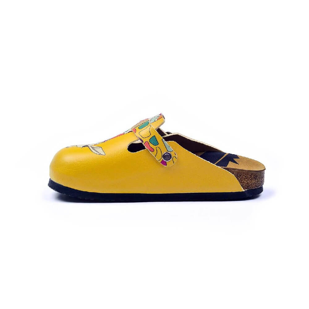 Yellow Giraffe Clogs - CAL3426