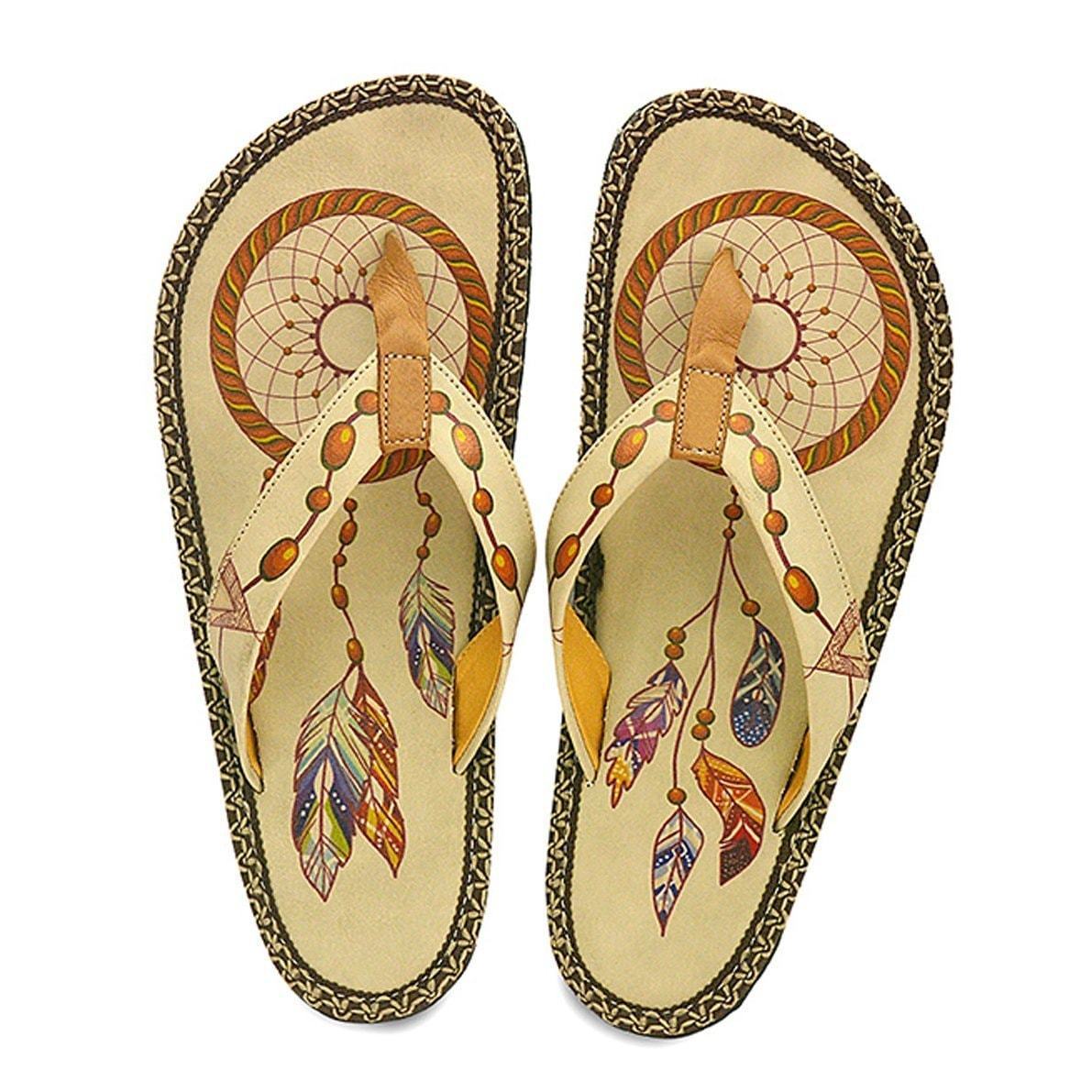 Cream Dream Catcher Flip-Flop CAL401 (737681637472)