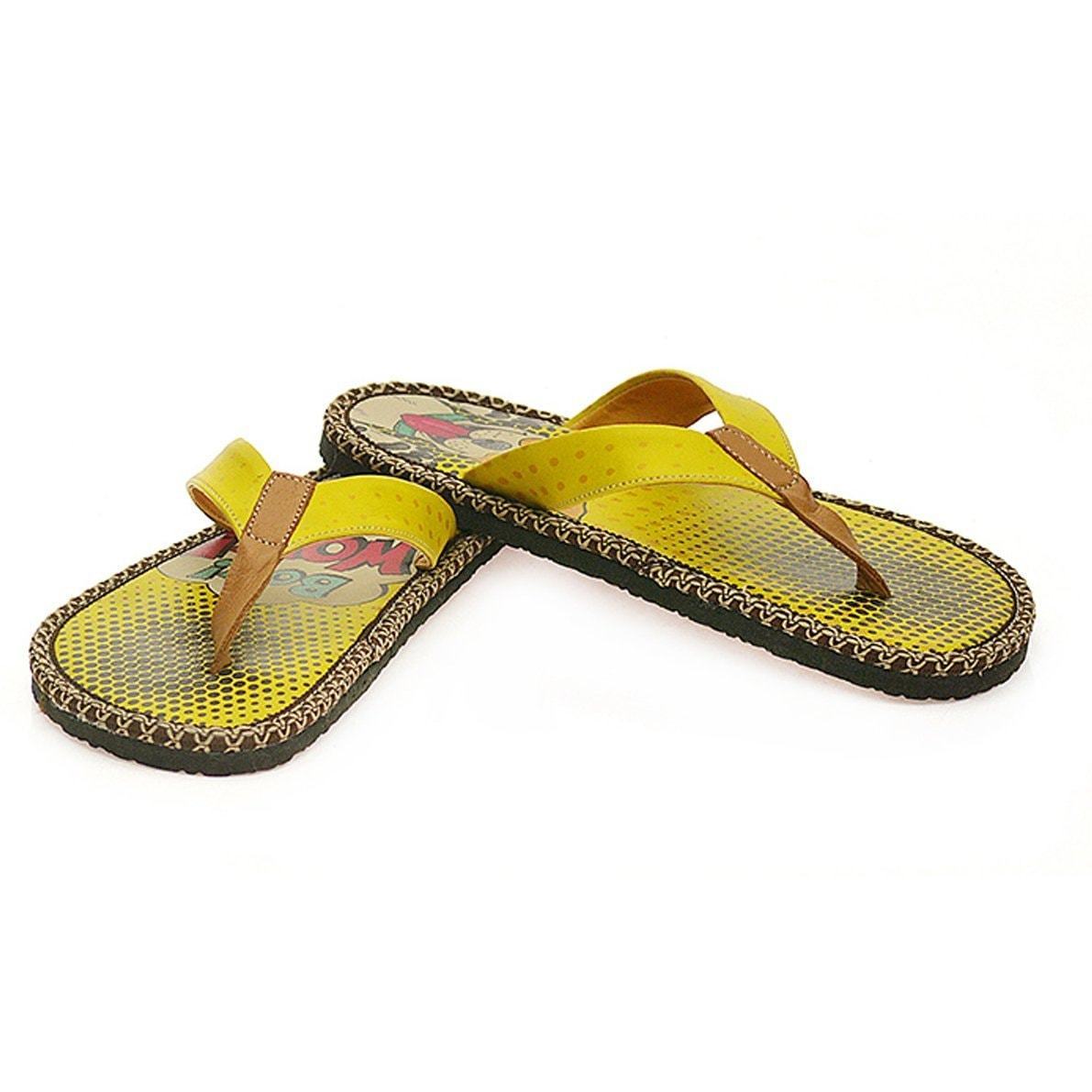 Yellow Cartoon Puppy Flip-Flop CAL404 (737681571936)