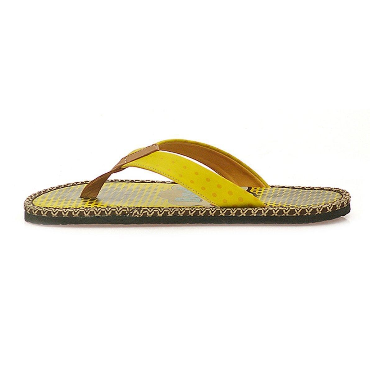 Yellow Cartoon Puppy Flip-Flop CAL404 (737681571936)