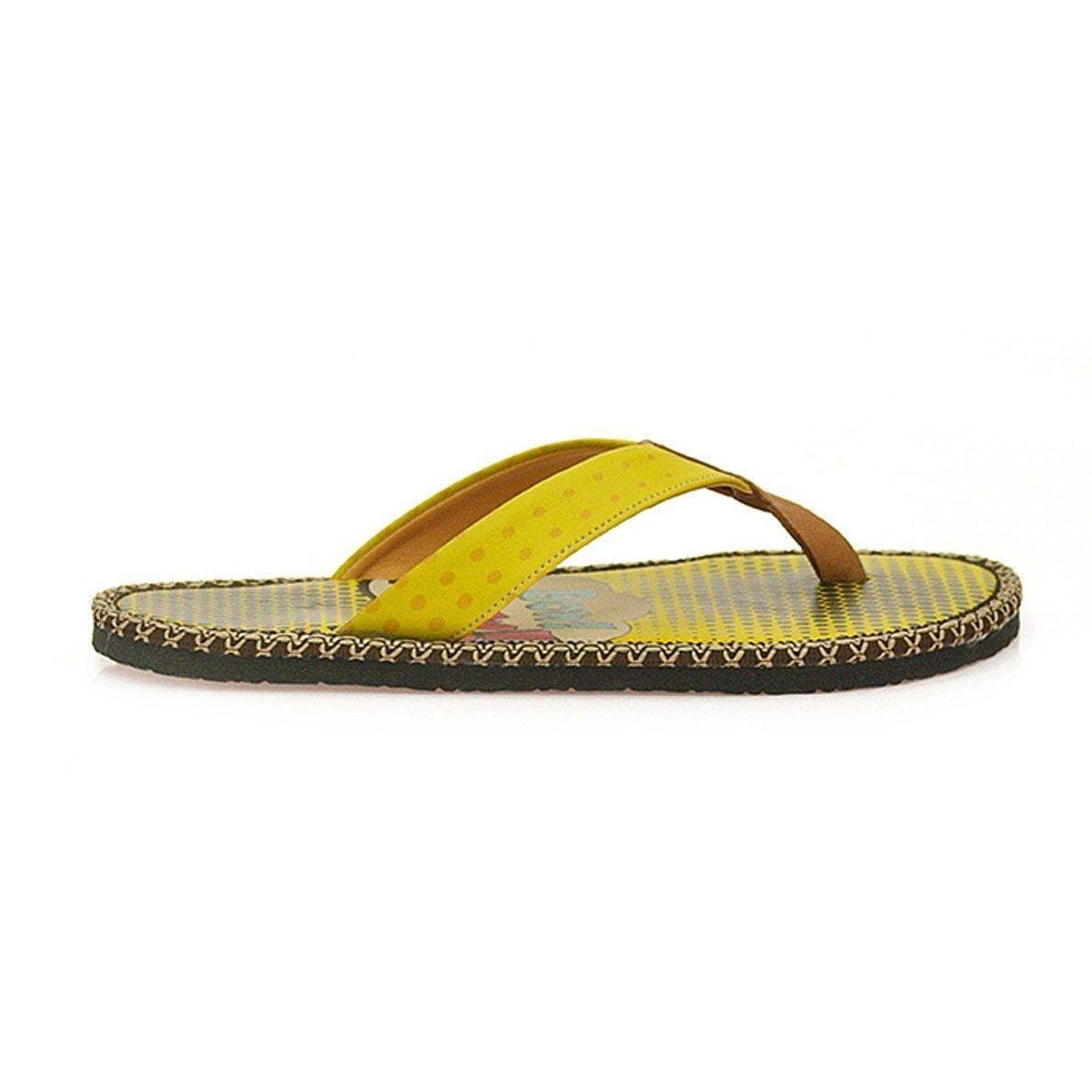 Yellow Cartoon Puppy Flip-Flop CAL404 (737681571936)