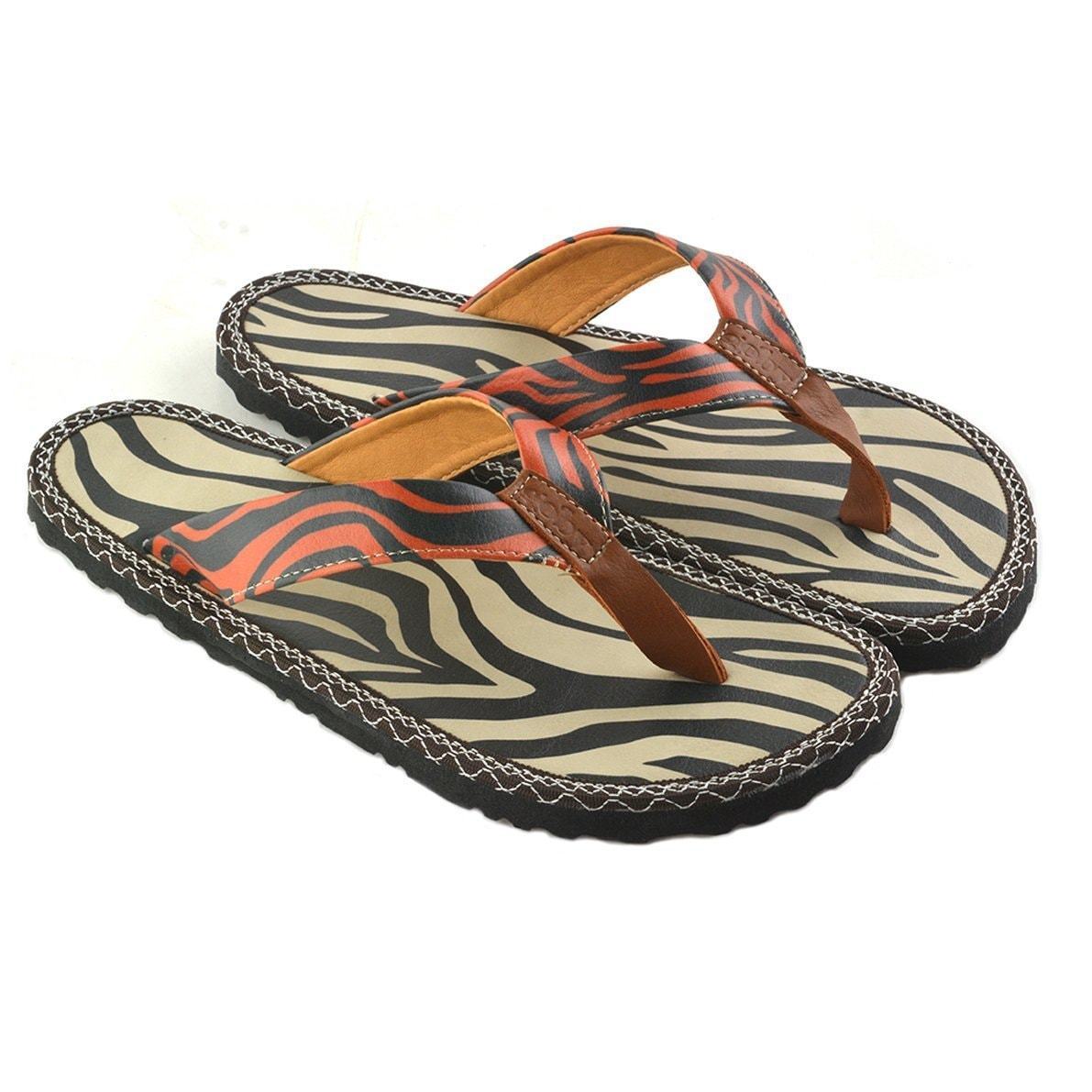 Black & White Zebra Flip-Flop CAL407 (737681375328)