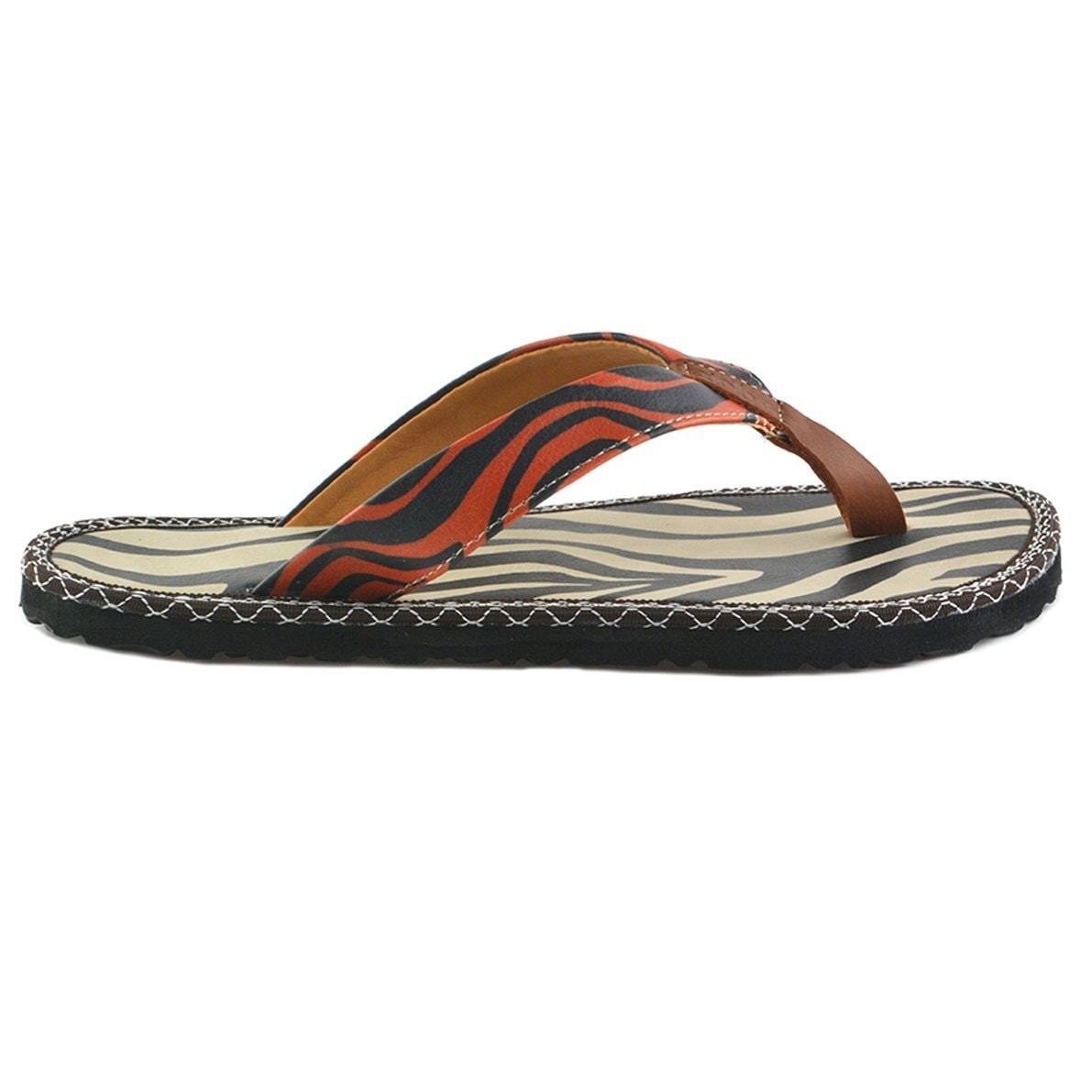 Black & White Zebra Flip-Flop CAL407 (737681375328)