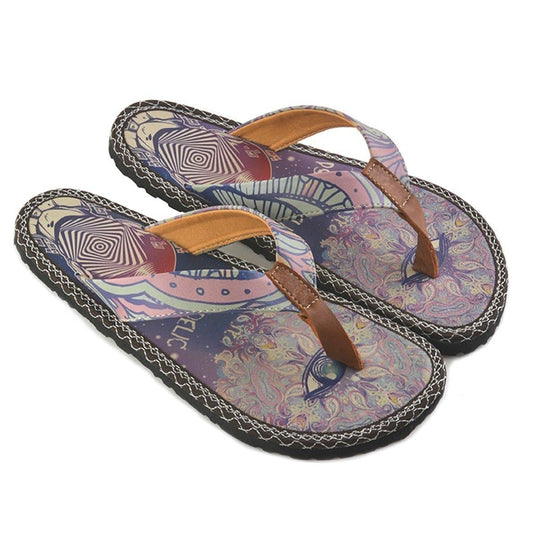 Navy & Fuchsia Psychedelic Flip-Flop CAL410 (737681277024)