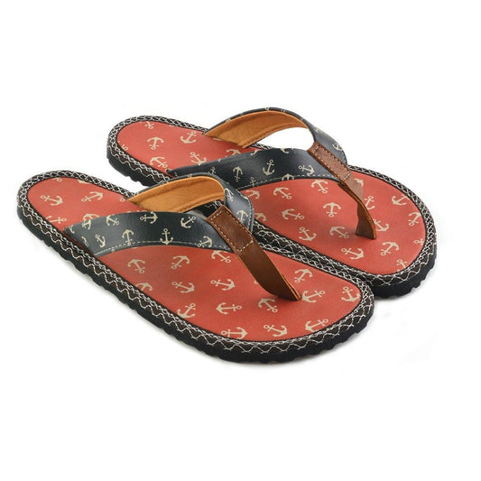 Red & Navy Anchor Flip-Flop CAL412 (737681211488)