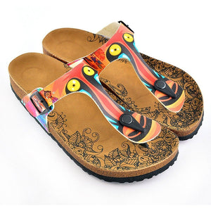 Red & Yellow T-Strap Sandal CAL519