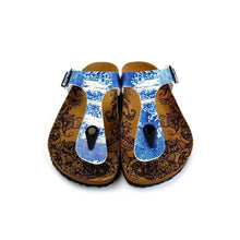 Blue Jeans Patterned Sandal - CAL527, Goby, CALCEO Sandal 