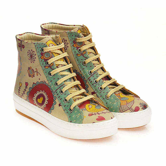 GOBY Women's Shoes ''Love Bird High Top Sneakers Boot'' CW2024