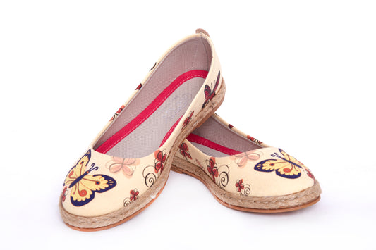 Goby Women's Shoes Butterfly Ballerina Espadrille Textile FBR1208