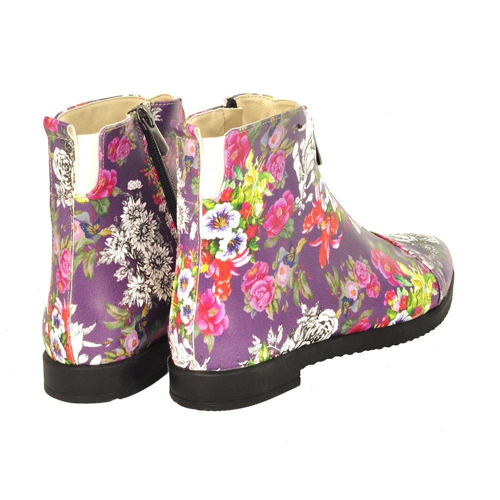 Flowers Ankle Boots FER104