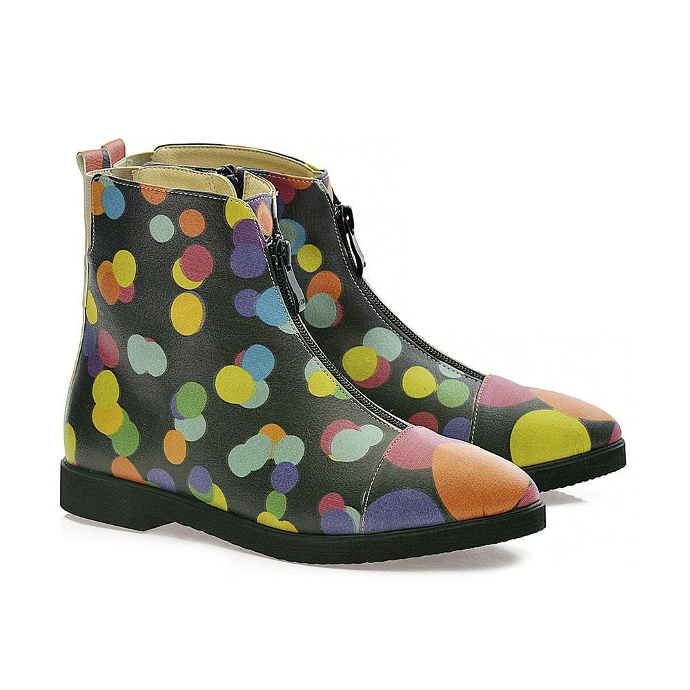 Colored Dots Ankle Boots FER111