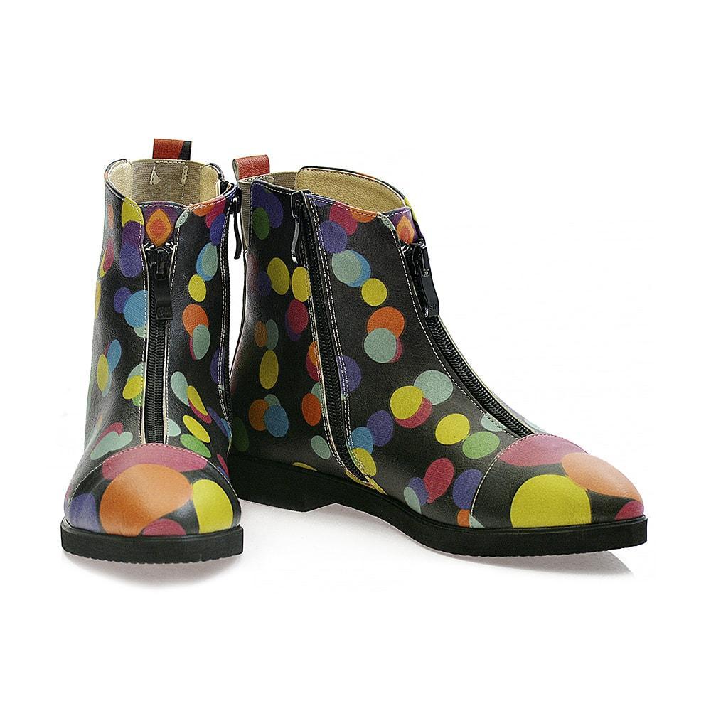 Colored Dots Ankle Boots FER111