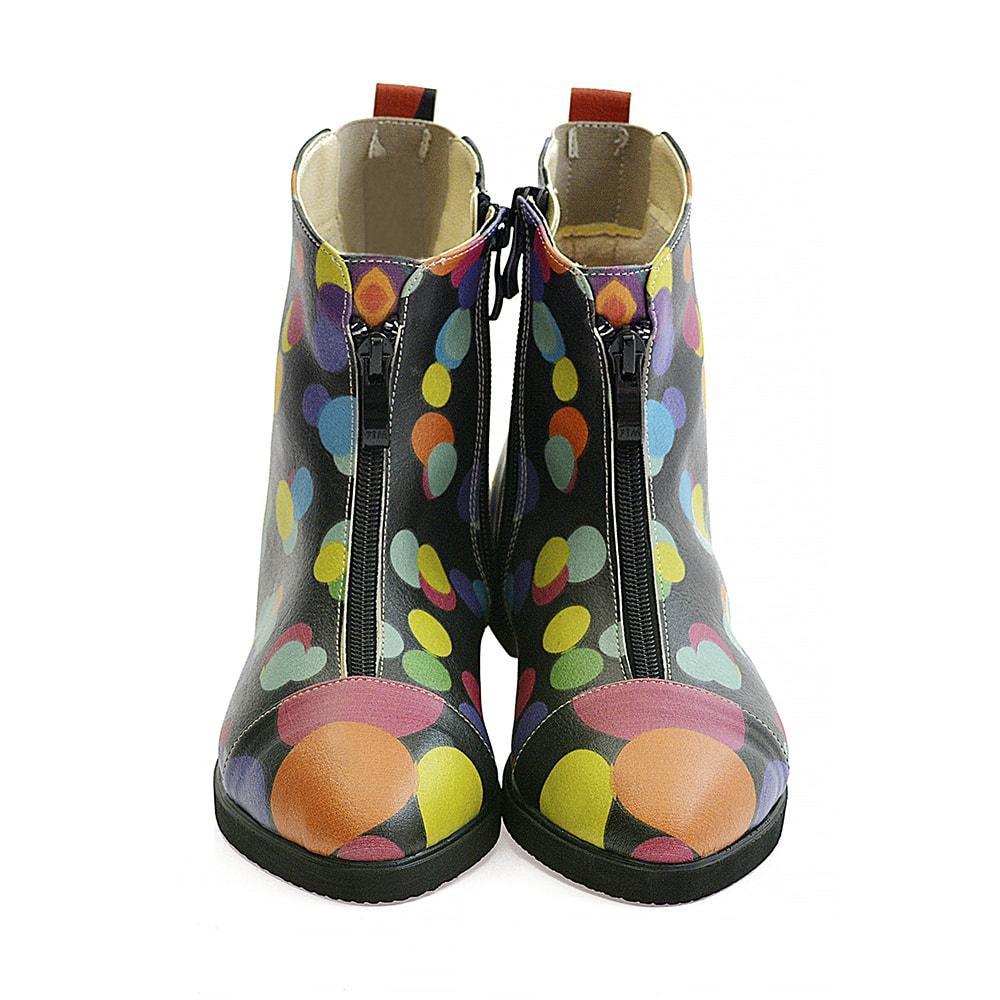 Colored Dots Ankle Boots FER111