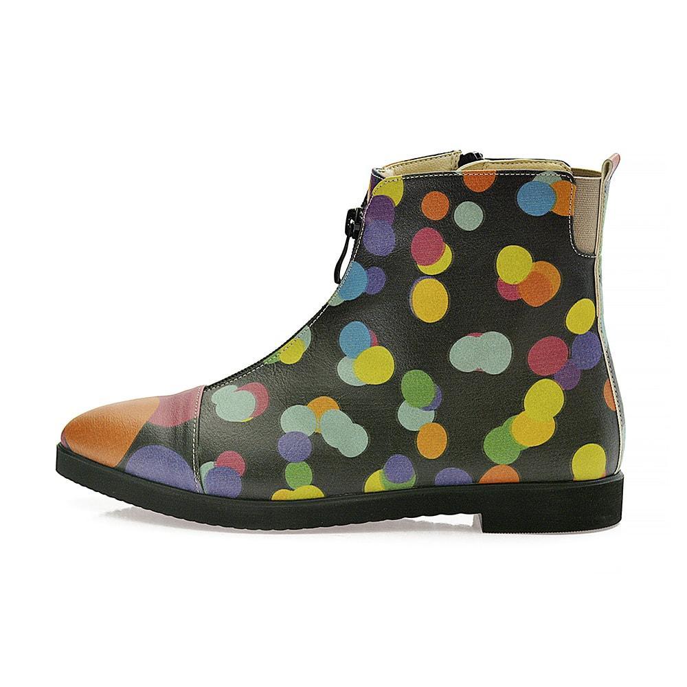 Colored Dots Ankle Boots FER111