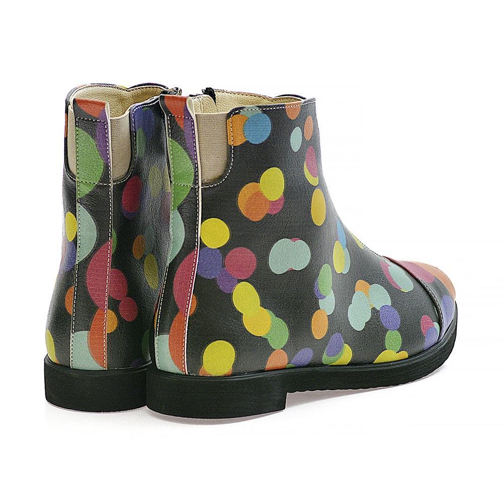 Colored Dots Ankle Boots FER111