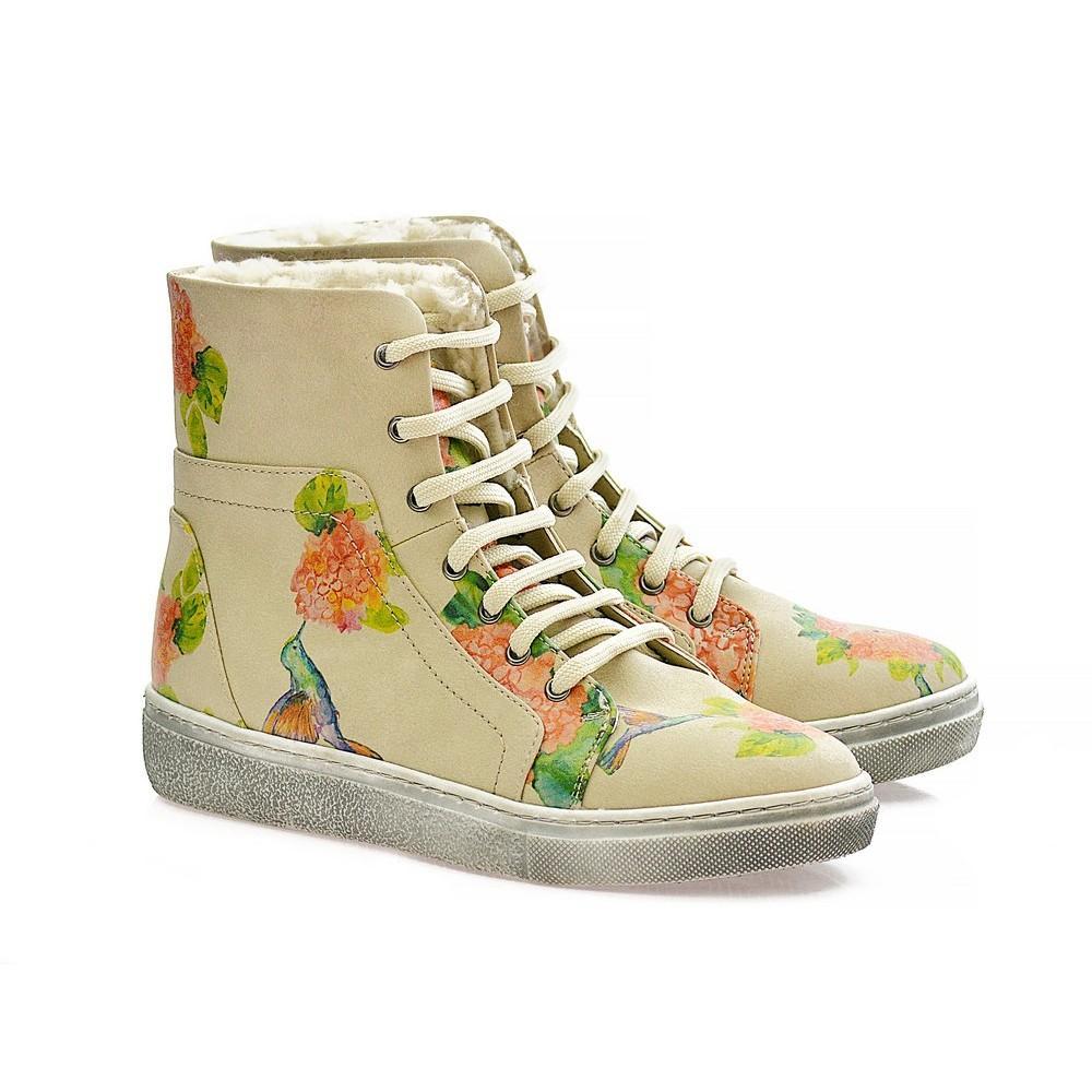 Flowers Short Boots JAS101