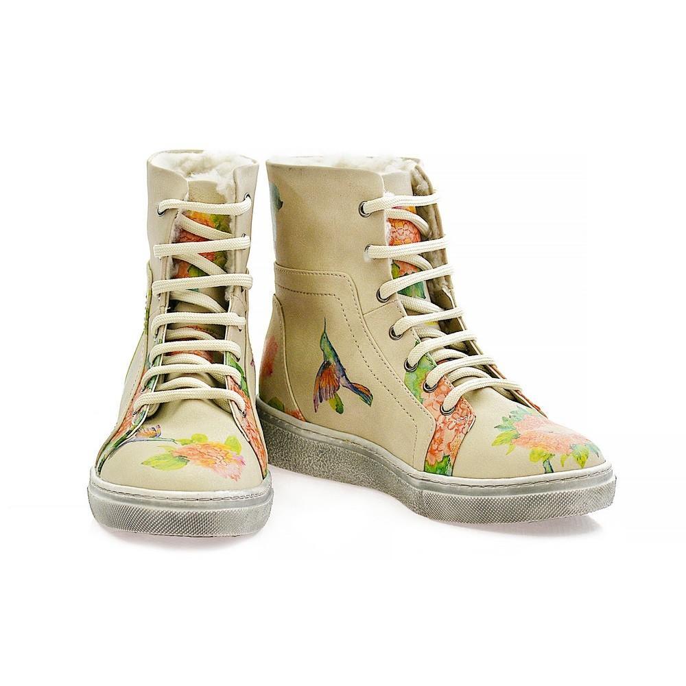 Flowers Short Boots JAS101