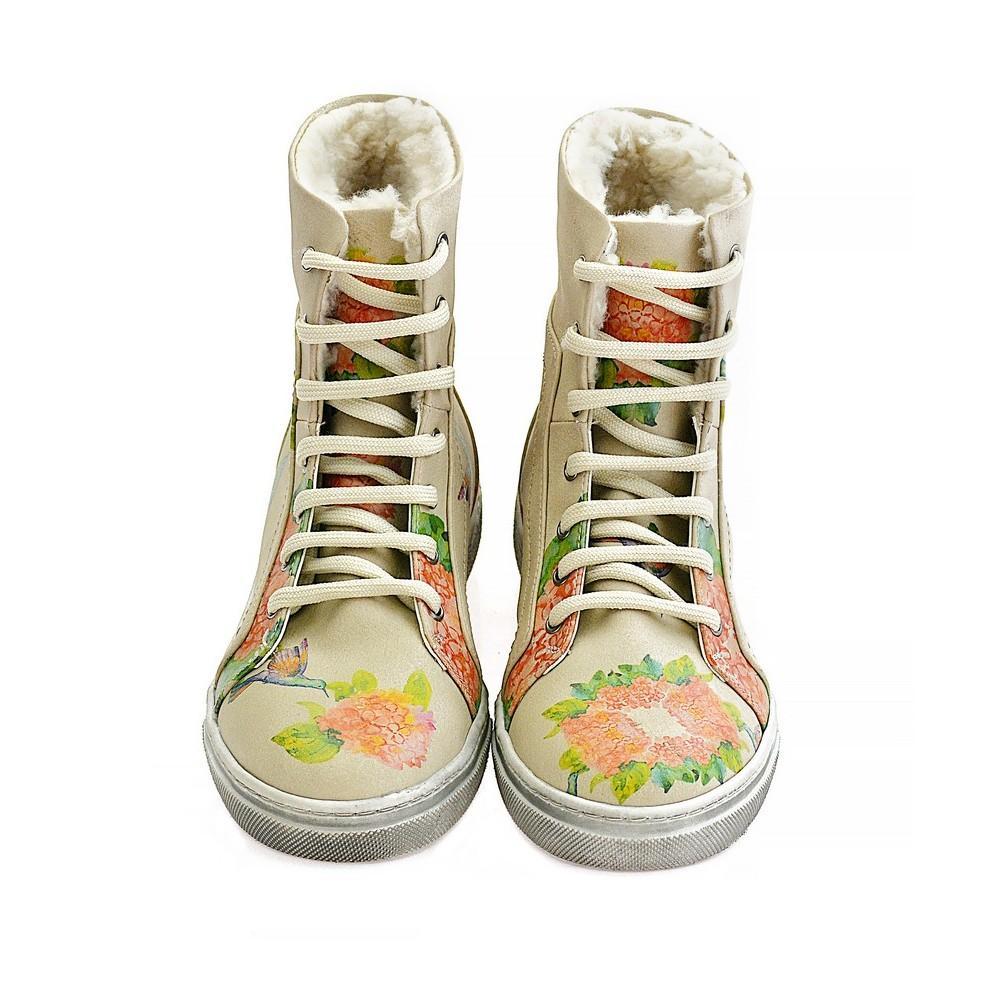 Flowers Short Boots JAS101