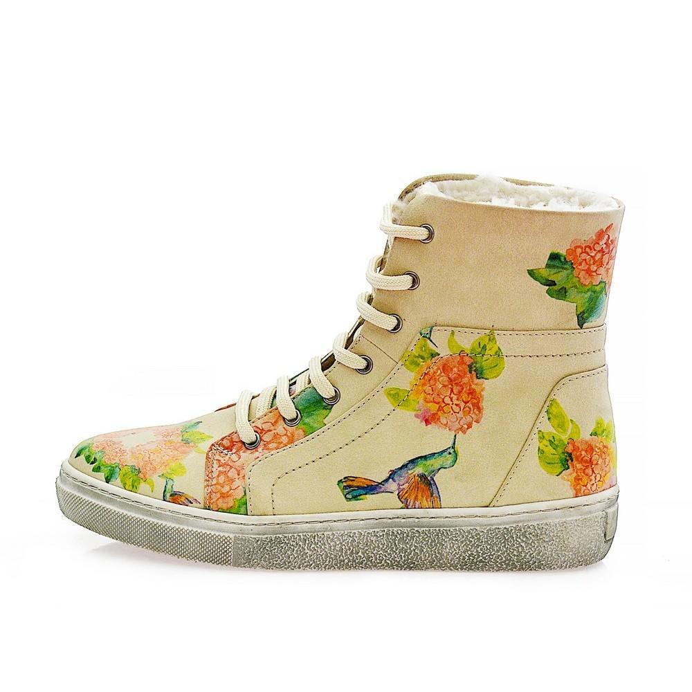 Flowers Short Boots JAS101