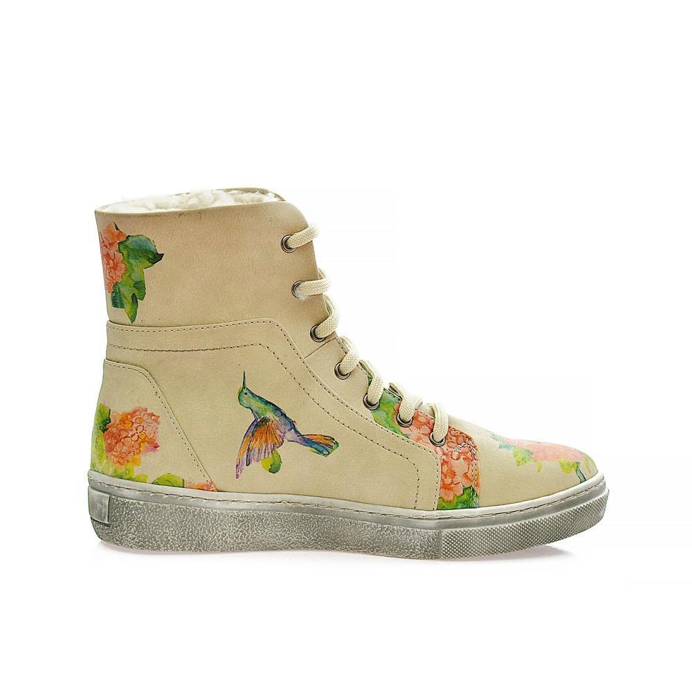 Flowers Short Boots JAS101