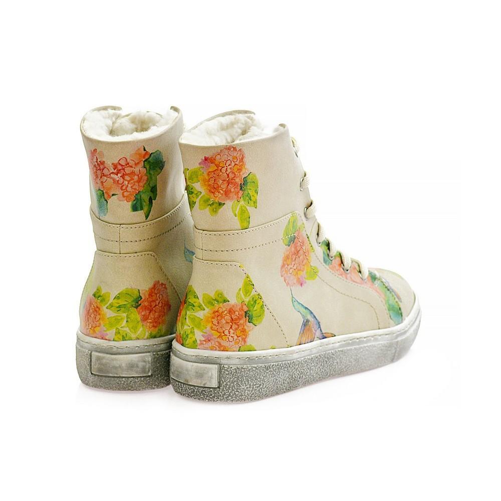 Flowers Short Boots JAS101