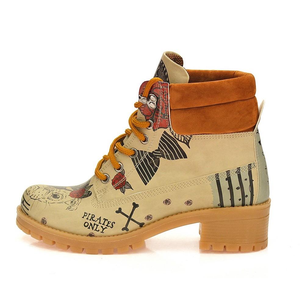 Pirates Love Short Boots KAT107 (1421183451232)