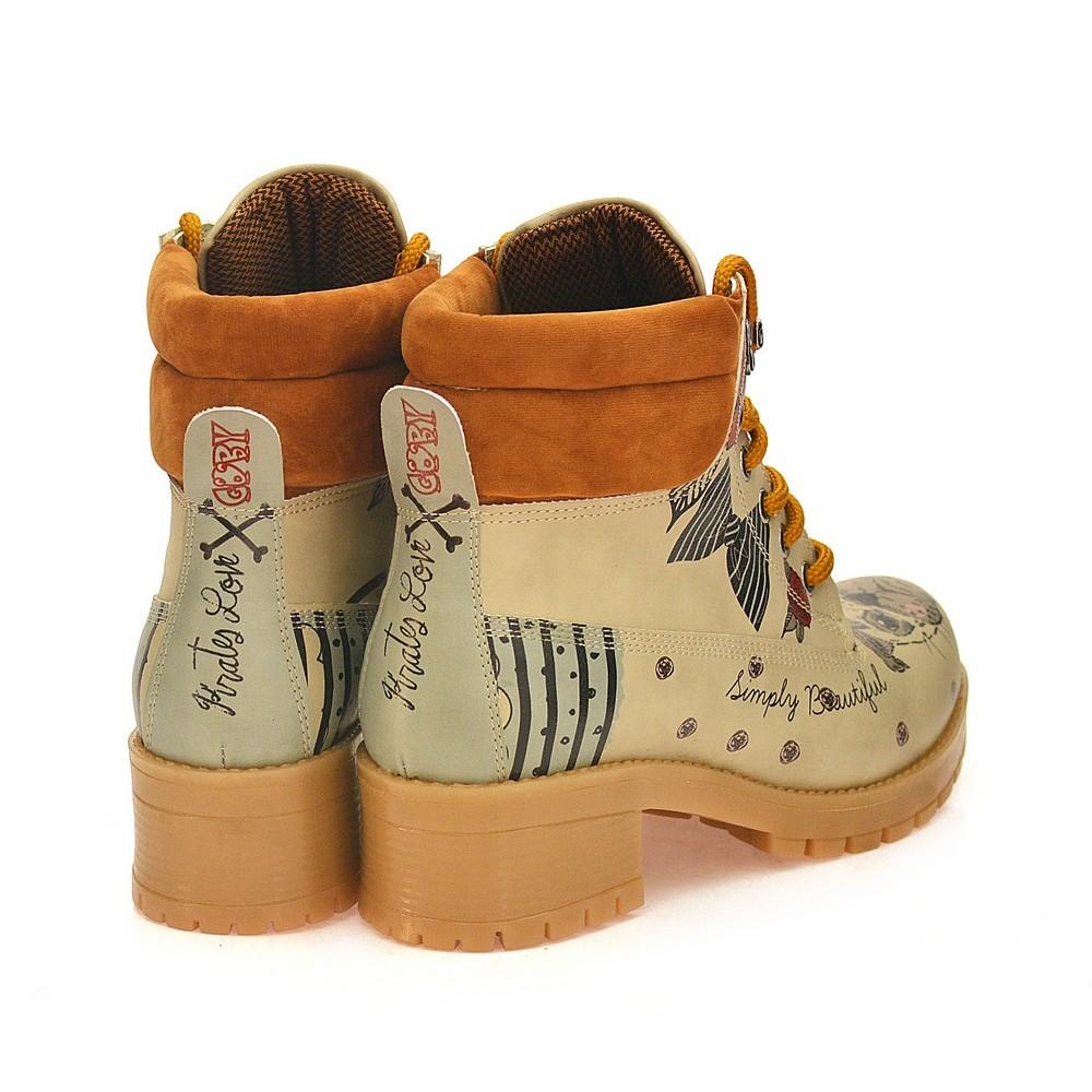 Pirates Love Short Boots KAT107 (1421183451232)