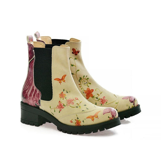 Flowers Short Boots LAS103