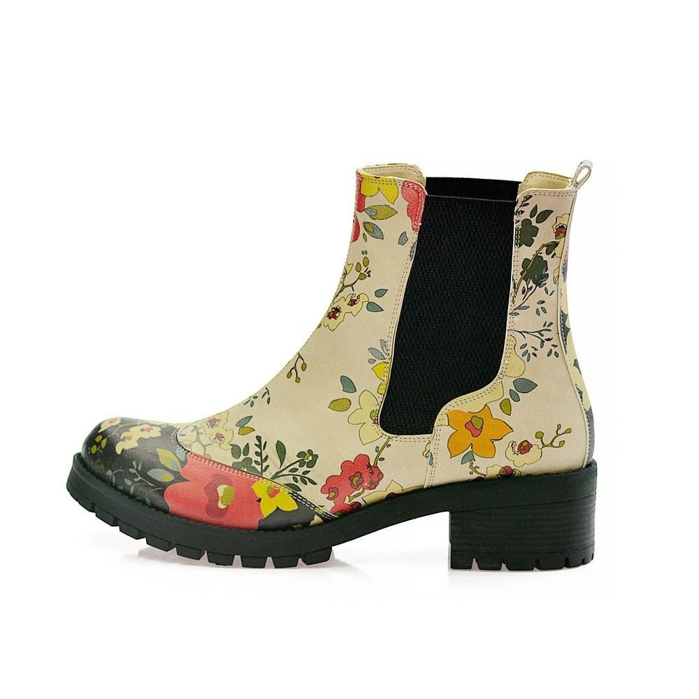 Flowers Short Boots LAS104
