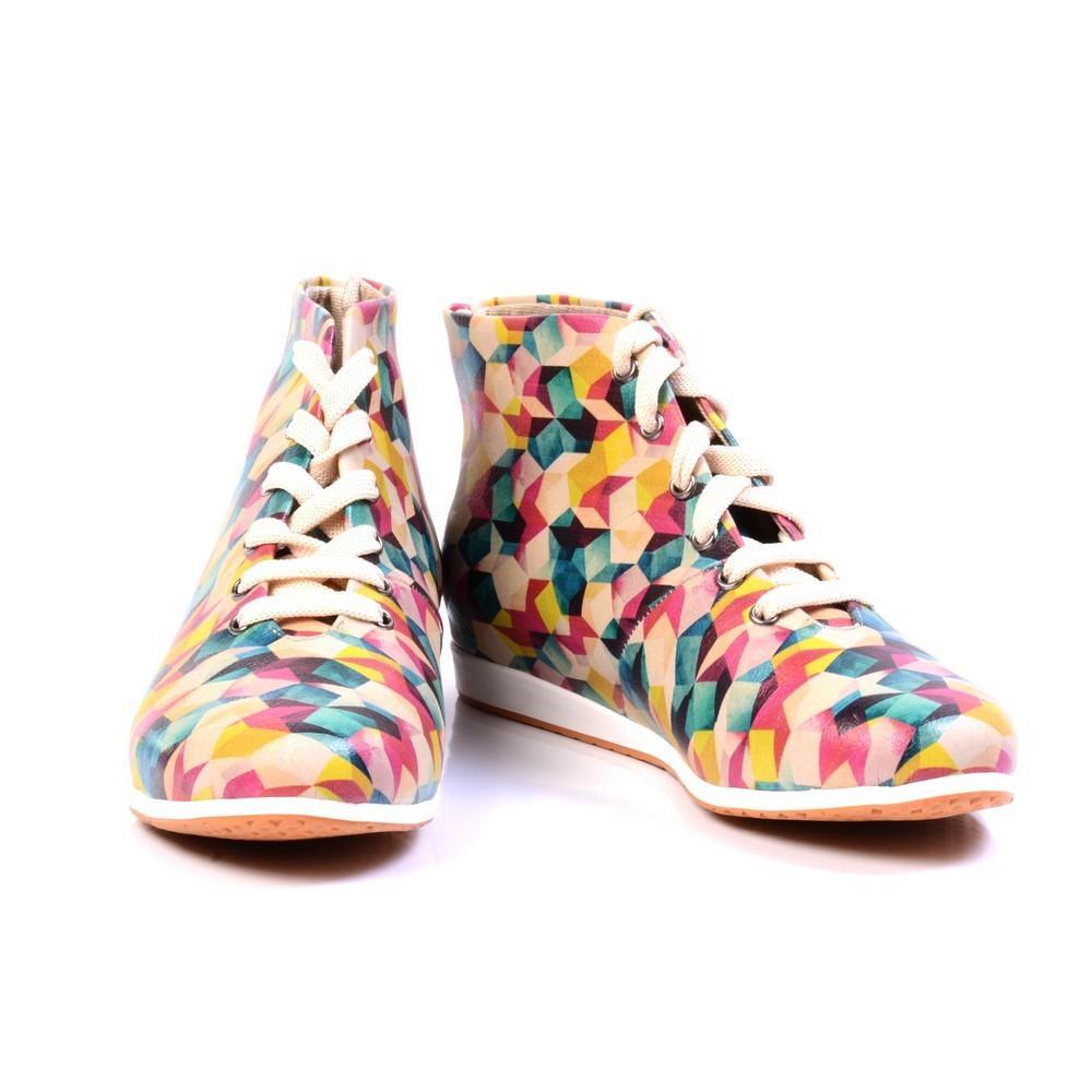 Colorful Pattern Short Boots LND1139